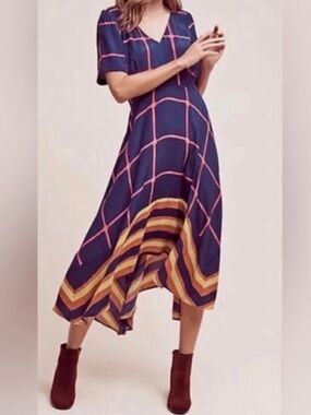 Anthropologie - HD in Paris Navy Midi Dress - Size 12